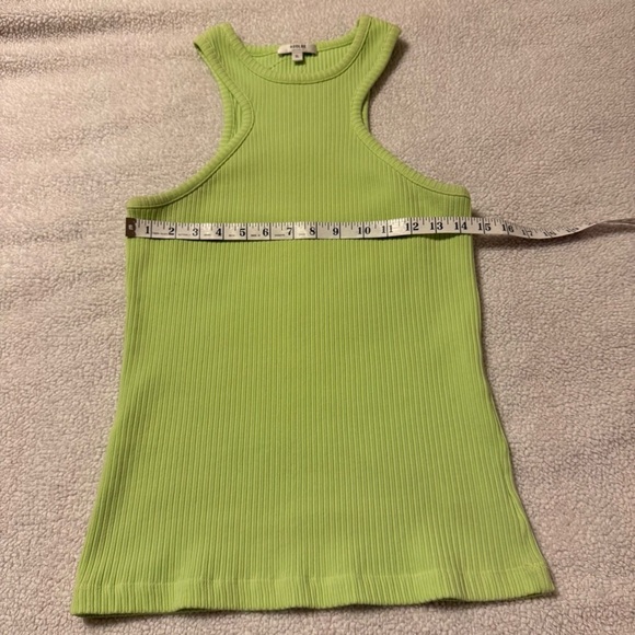 Agolde Bea Ribbed Tank Top Fuji Neon Green - Picture 8 of 15